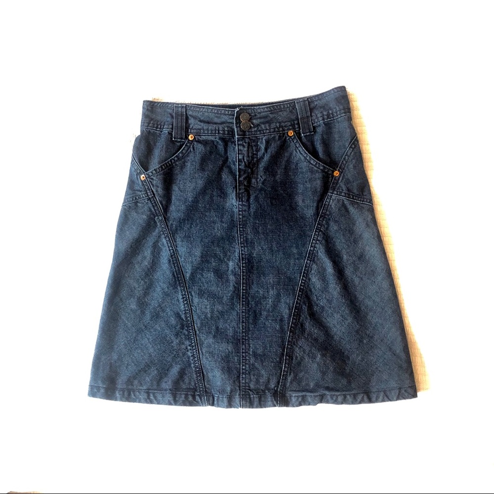 Denim Skirt A Line Dark Blue size small
